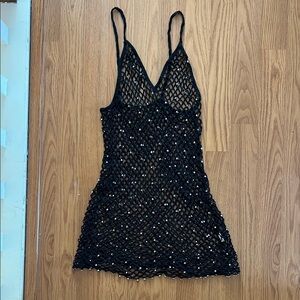 Black Mesh Cover-Up Dress. Versatile Piece! Beach coverup, Rave, Festival